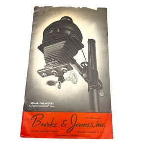 Burke & James Inc Catalog No. 640J Photographic Memorabilia Brochure Chicago USA